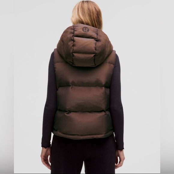 Lululemon Wunder Puff Cropped Vest Iridescent Espresso Size 2 - Picture 3 of 9